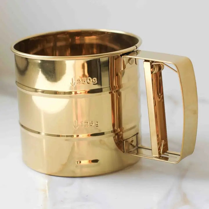 Gold Stainless Steel Flour Sifter