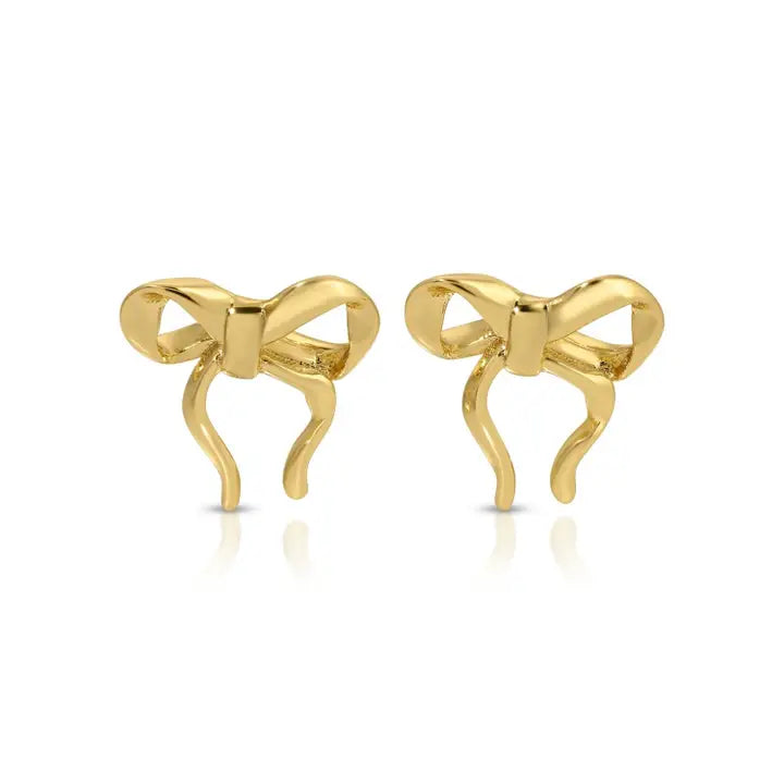 Sweet Bows Earrings in Gold