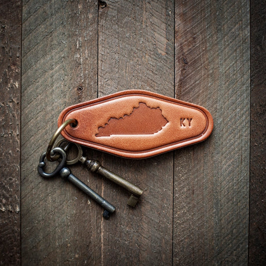 Kentucky Leather Keychain Motel Style