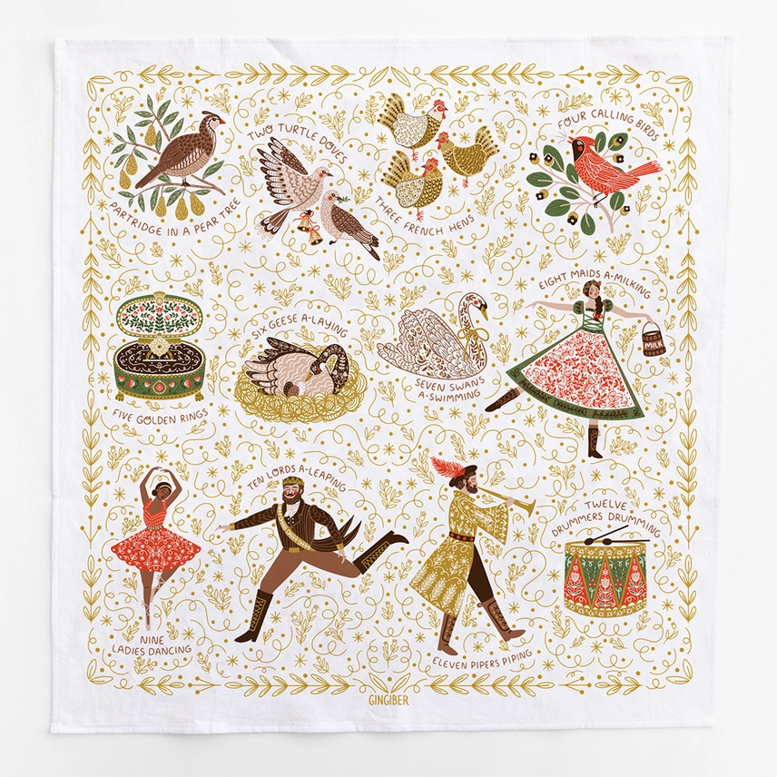 Christmas Gingiber Tea Towel Collection