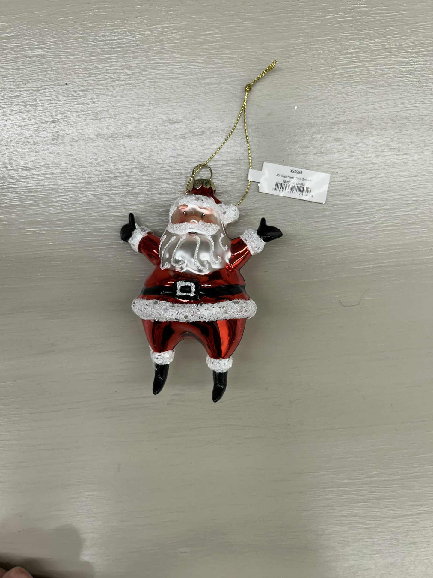 Glass Santa Claus Ornament