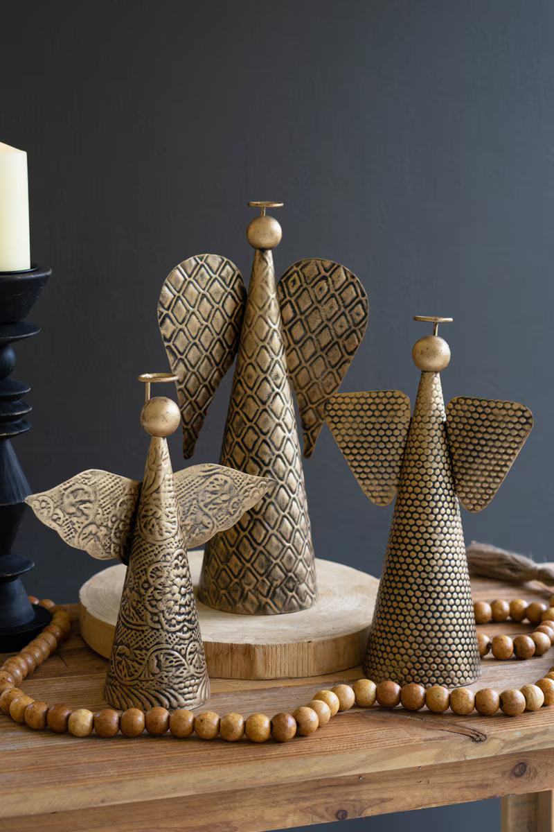 Textured Gold Angels