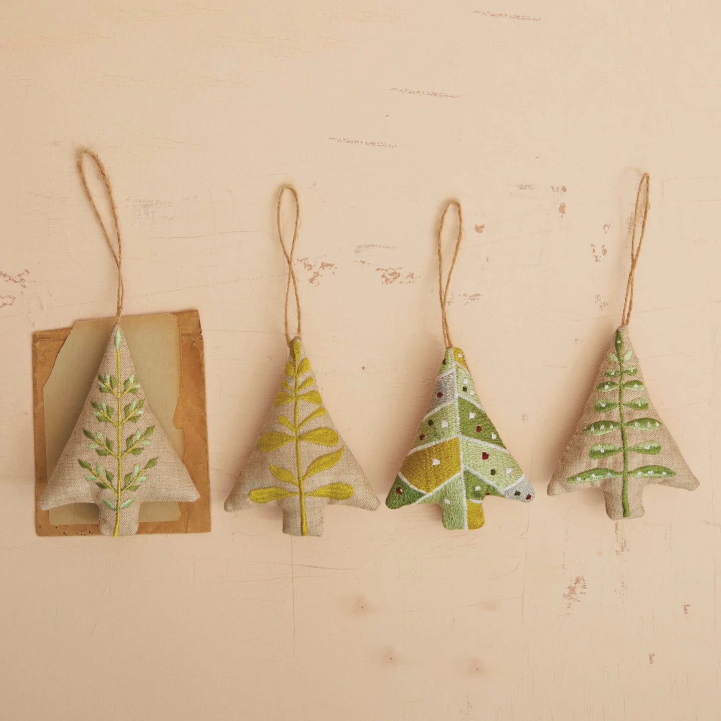 Embroidered Tree Ornaments
