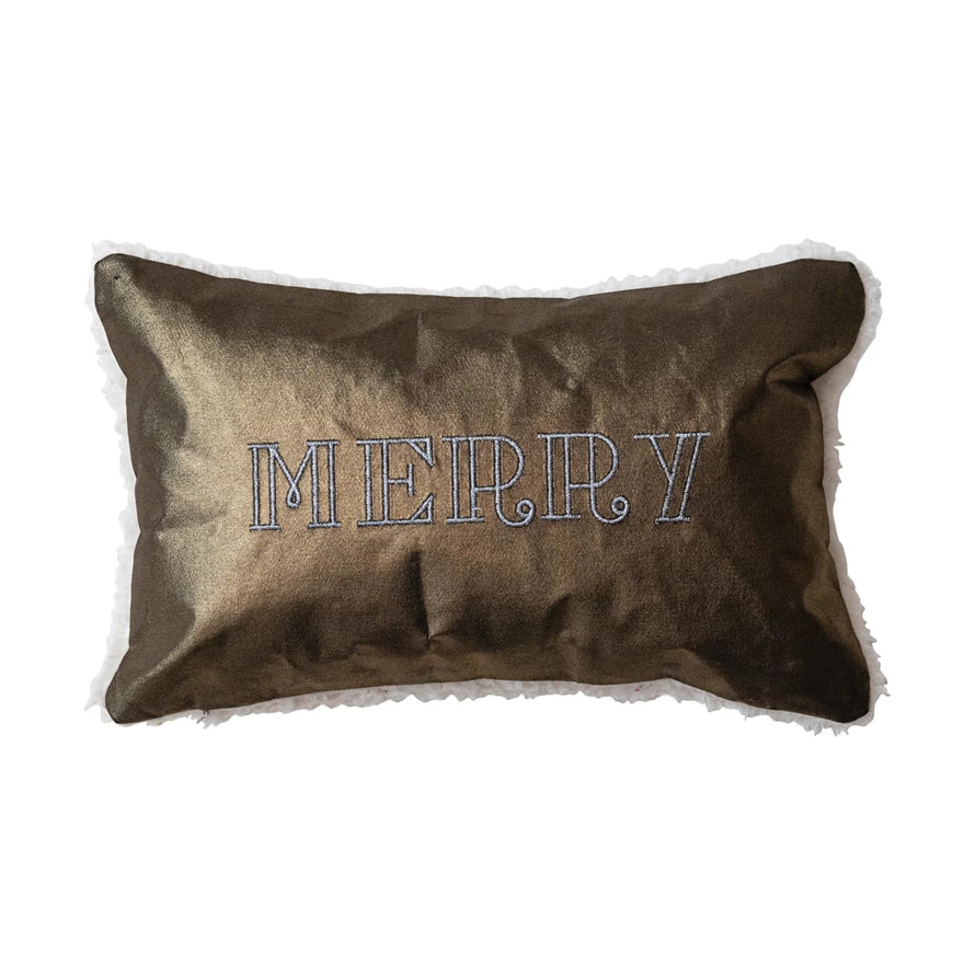 Metallic Merry Pillow