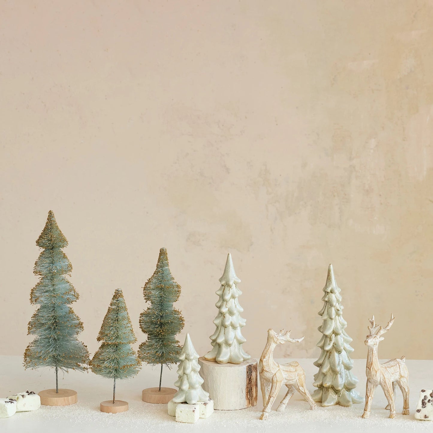 Light Green Reactive Glaze Trees