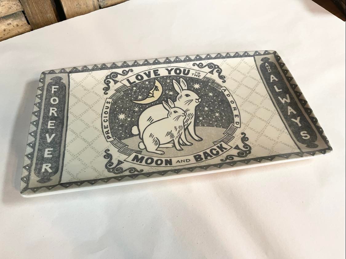 Love You to the Moon Stoneware Tray