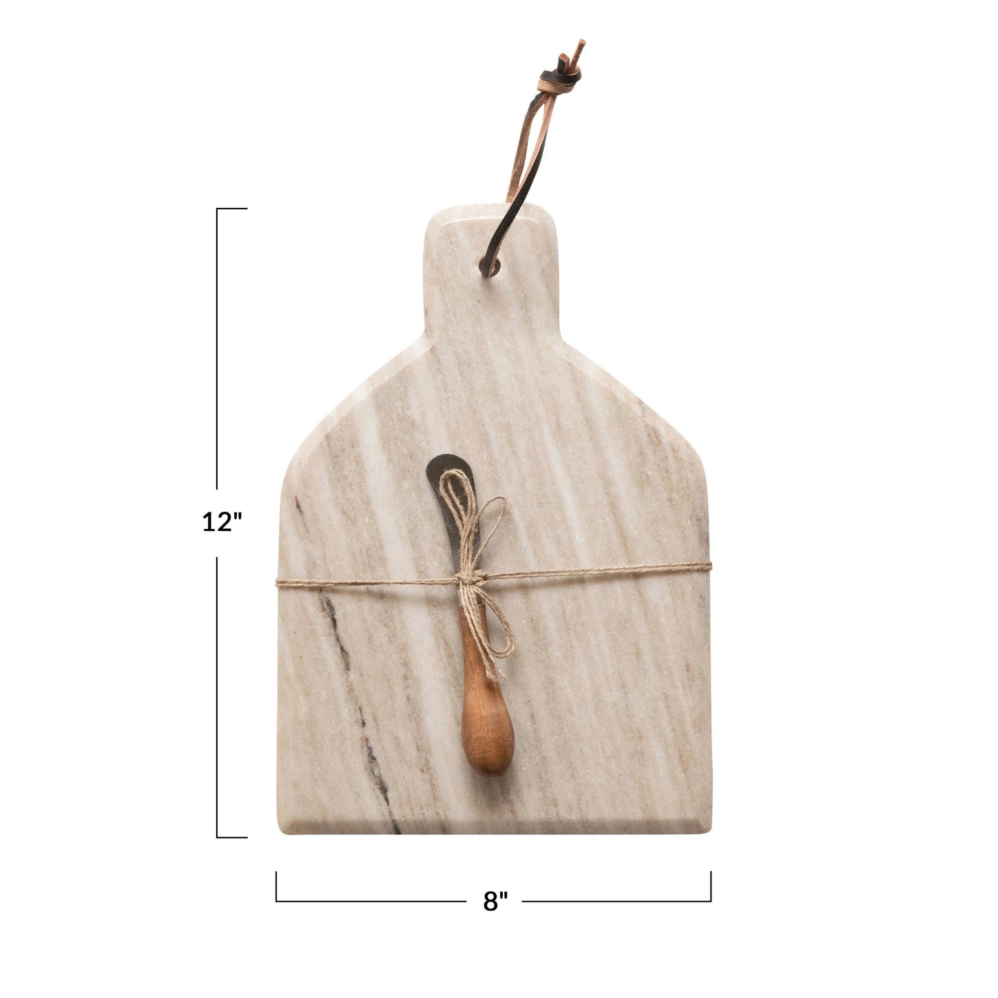 Marble Cutting Board with Canape Knife