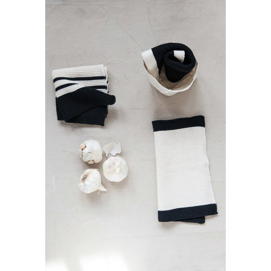 Black and White Dishcloths in Bag