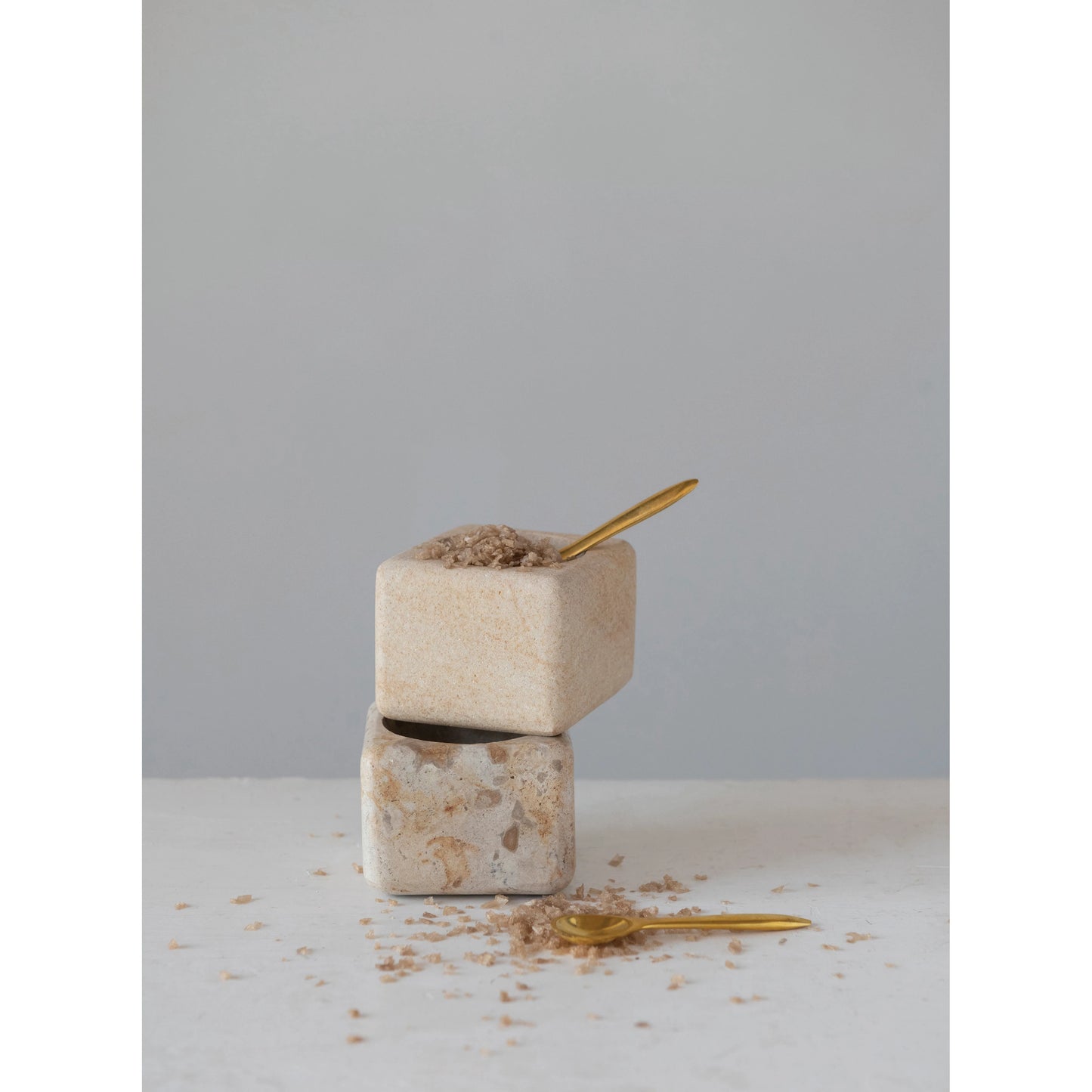 Marble Sandstone Pinch Pot with Spoon