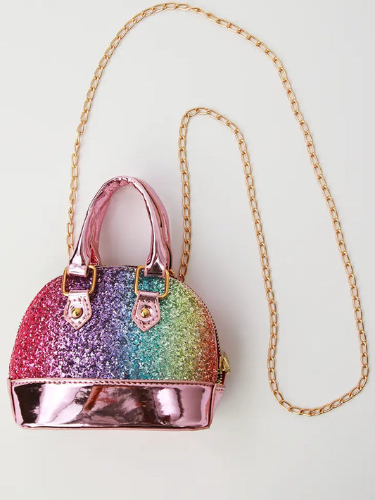 Rainbow Glitter Mini Bag