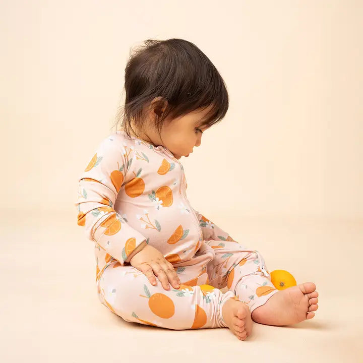 Freshly Squeezed Oranges Bamboo Baby Pajamas