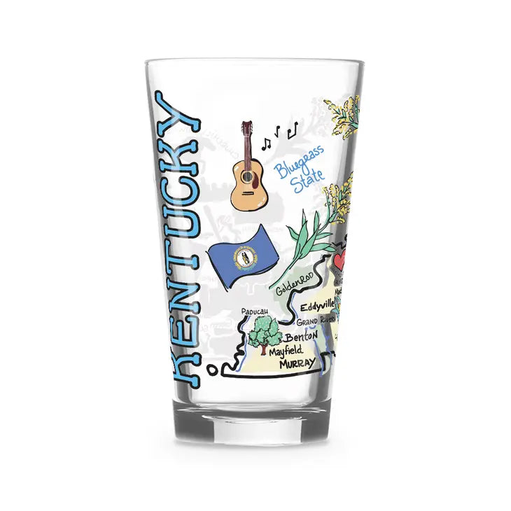 Kentucky 16 oz Glass