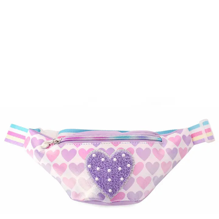 Metallic Heart Fanny Pack