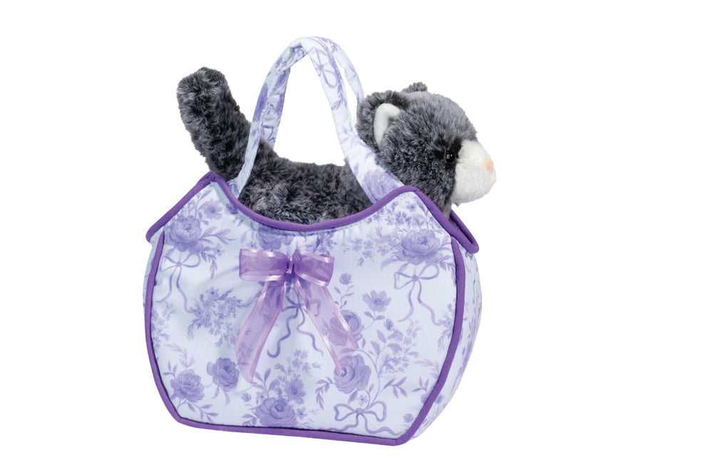 Fancy Flowers Sak with Cat