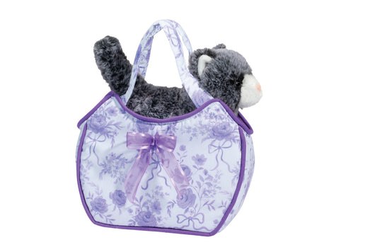 Fancy Flowers Sak with Cat