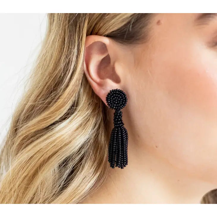 Petite Finley Earring in Black