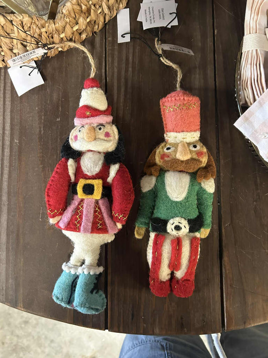 Wool Nutcracker Ornaments