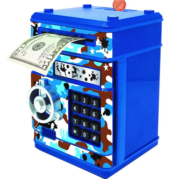 Blue Camo Digital Safe