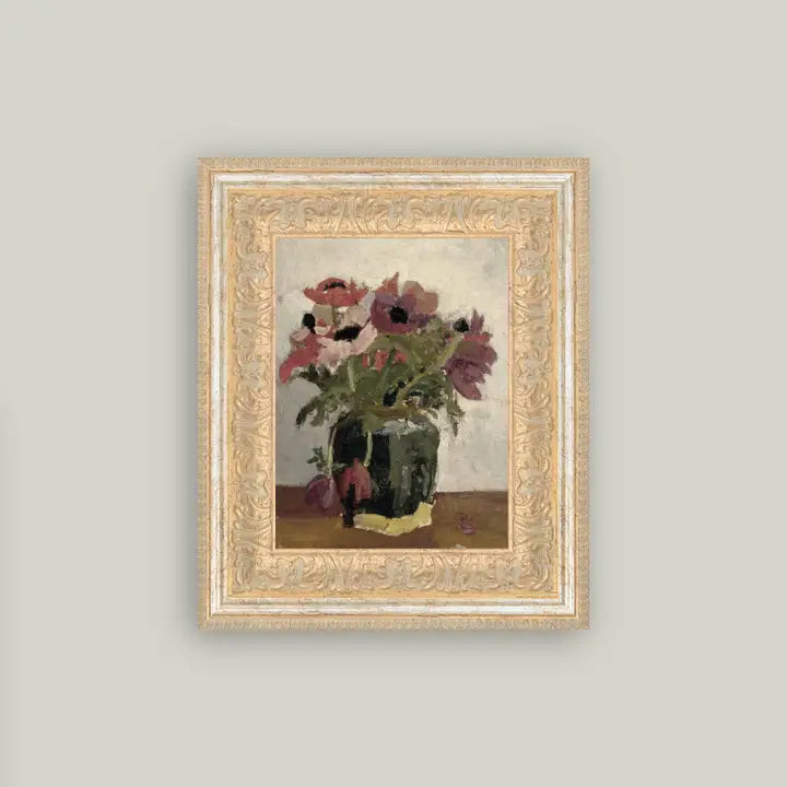 Muave Floral Framed Art