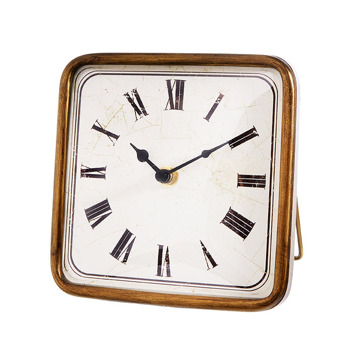 Gold Square Clock