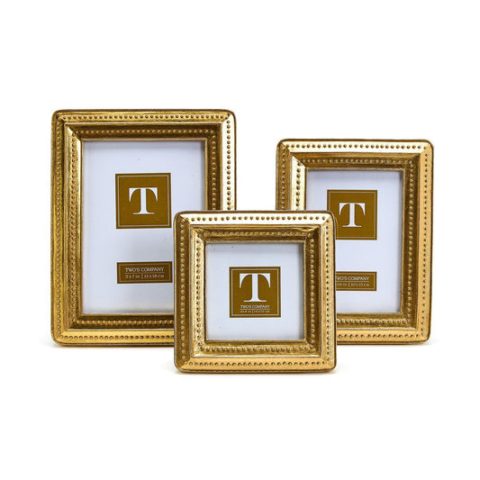 Gold Beaded Edge Photo Frame