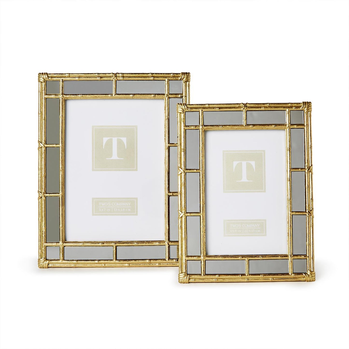 Bamboo Gold and Mirror Frame
