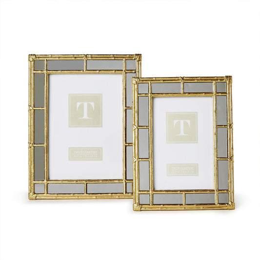 Bamboo Gold and Mirror Frame
