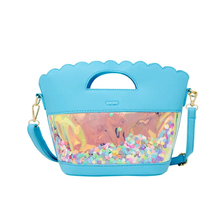 Mermaid Confetti Seashell Tote Bag
