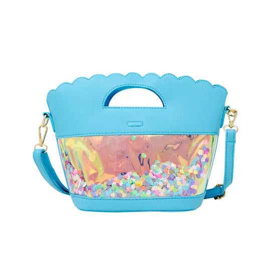 Mermaid Confetti Seashell Tote Bag