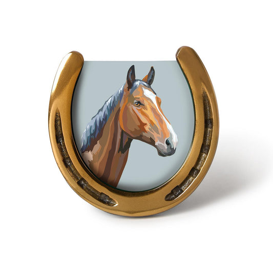 Horse Shoe Frame Brass