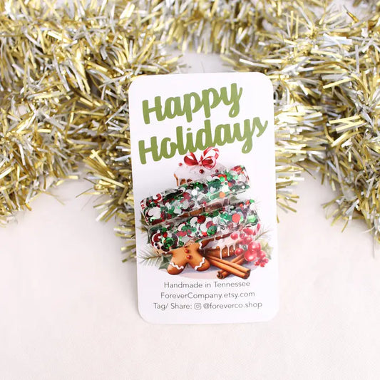 Christmas Glitter Hair Clip