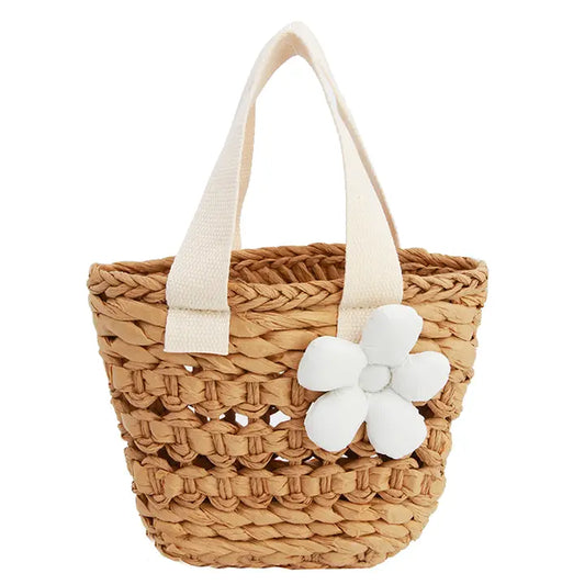 Flower Straw Tote