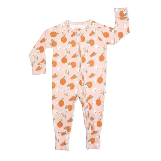 Freshly Squeezed Oranges Bamboo Baby Pajamas