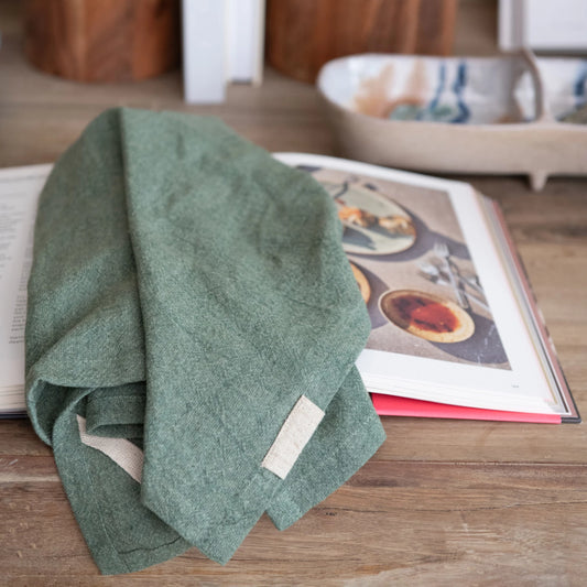 Stonewashed Linen Blend Tea Towels