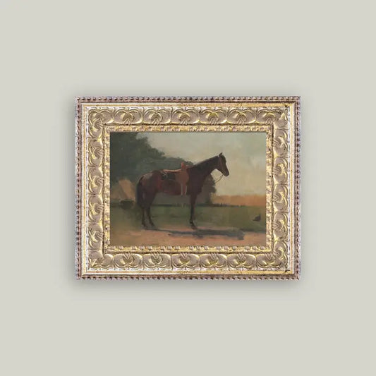 Saddled Horse Framed Art