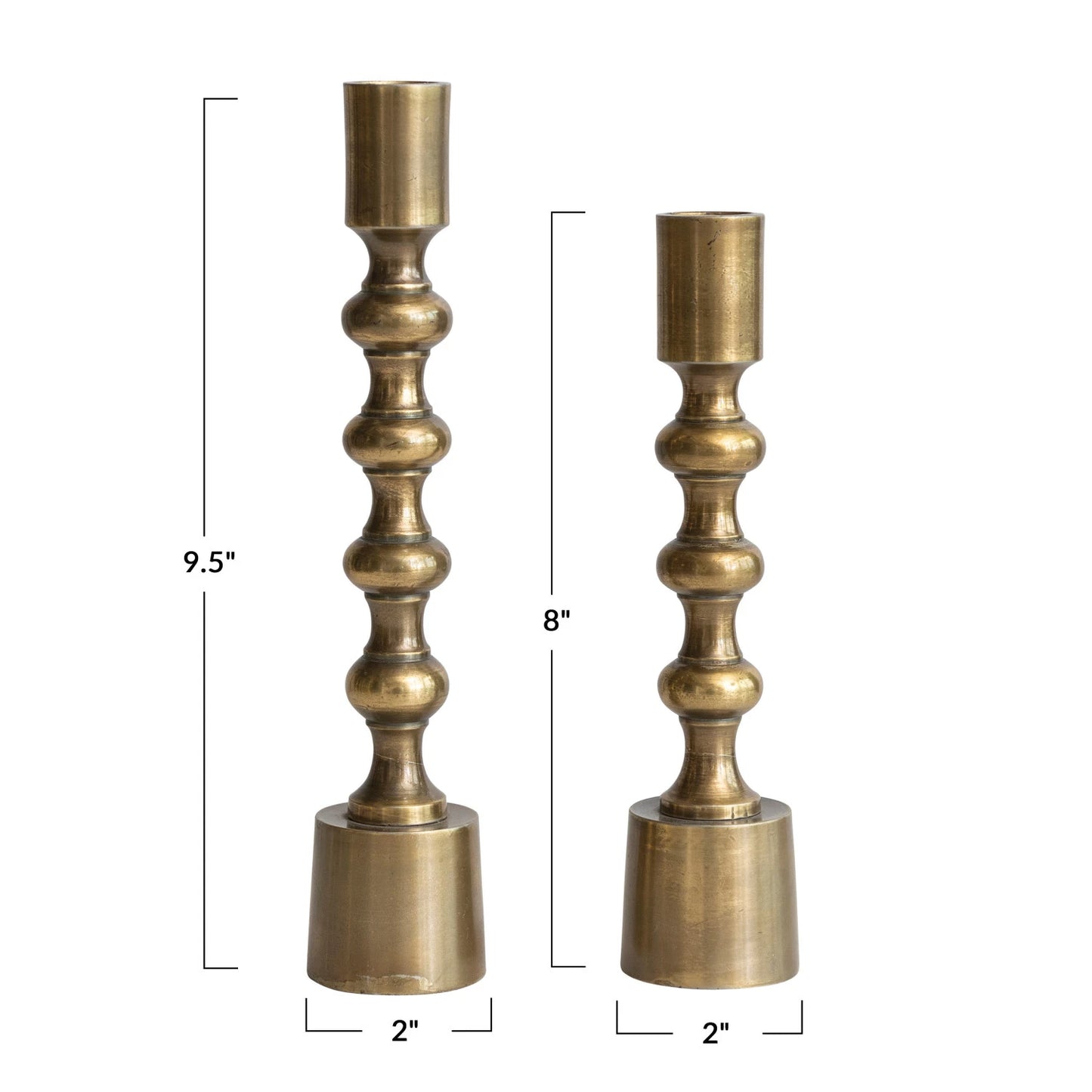 Antique Gold Taper Holders