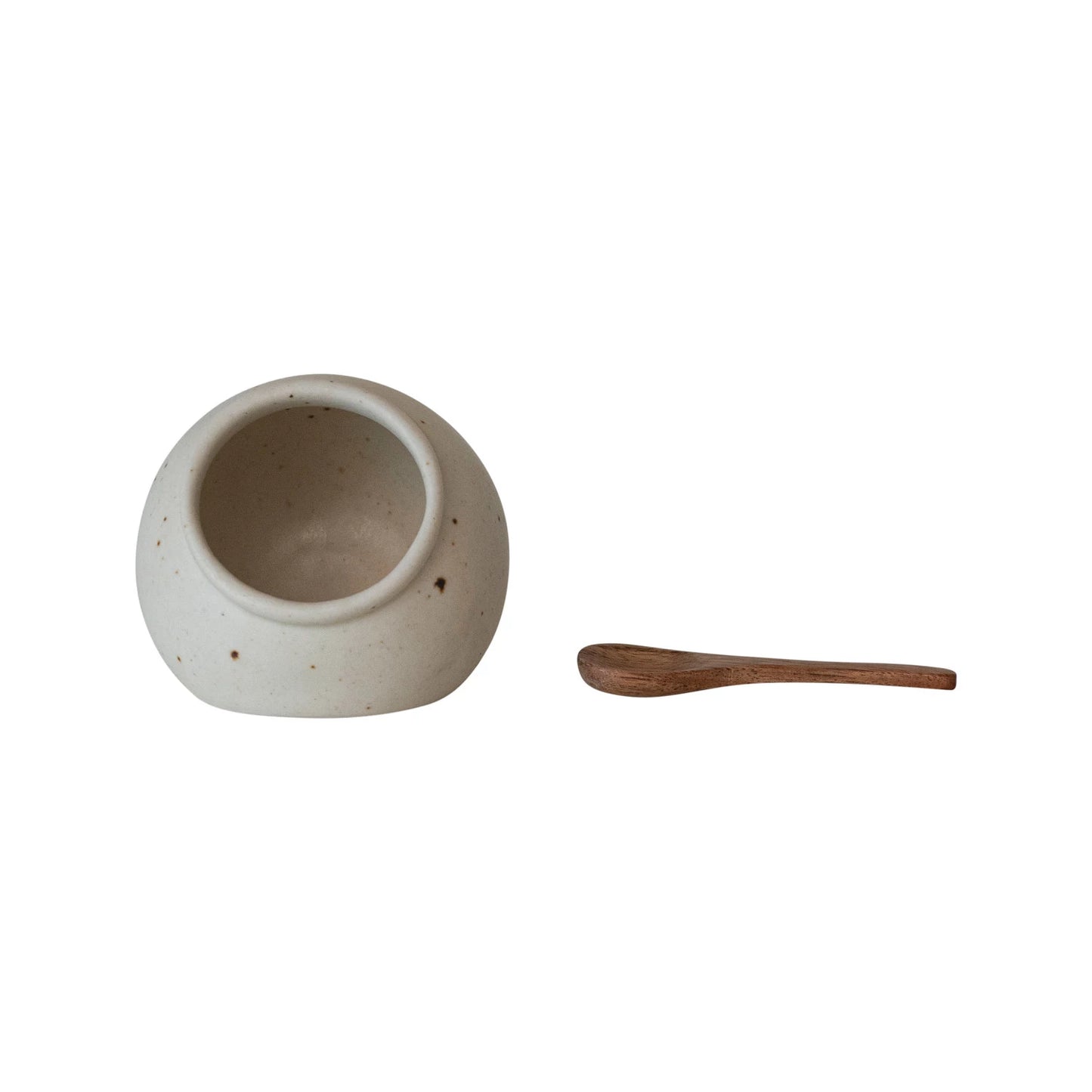 Round Salt Cellar With Spoon