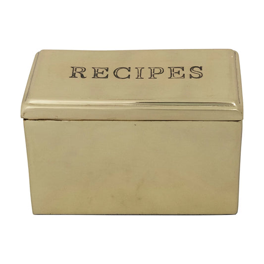 Gold Recipe Box and Cards