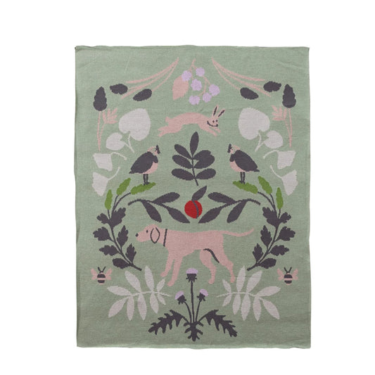 Animals & Flowers Baby Blanket
