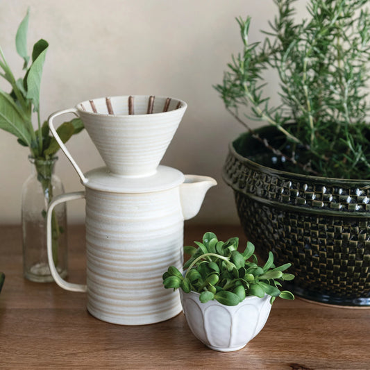 Stoneware Pour Over Coffee with Pot