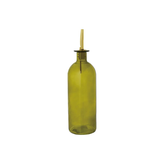 Green Glass Oil Cruet