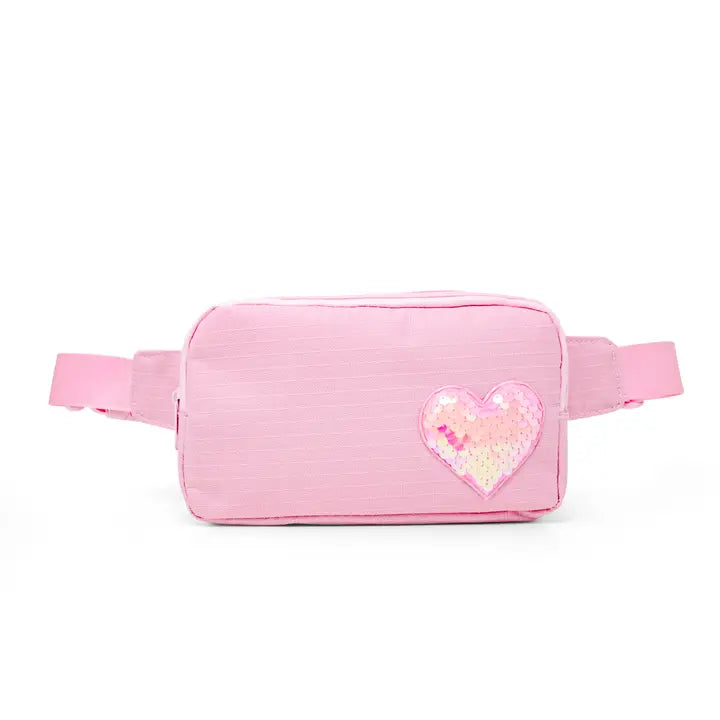 Sequin Heart Crossbody Sling Bag