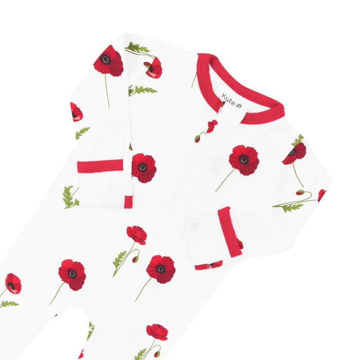 Kyte Baby POPPIES Zippered Footie