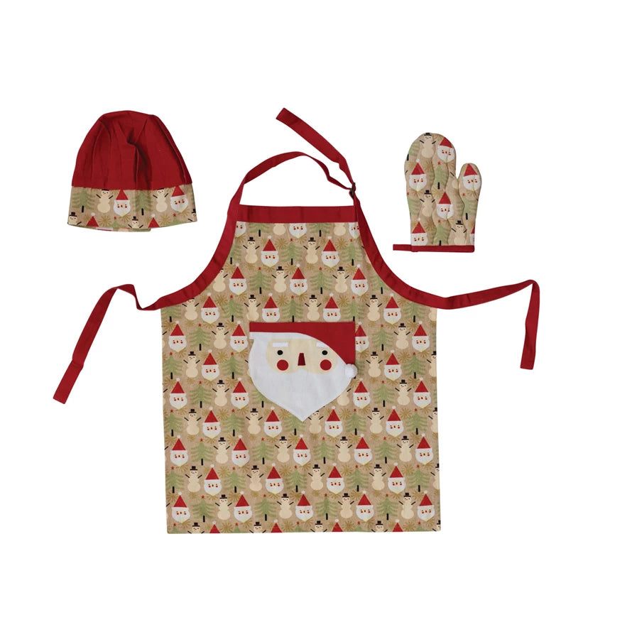 Santa Apron Set Kids