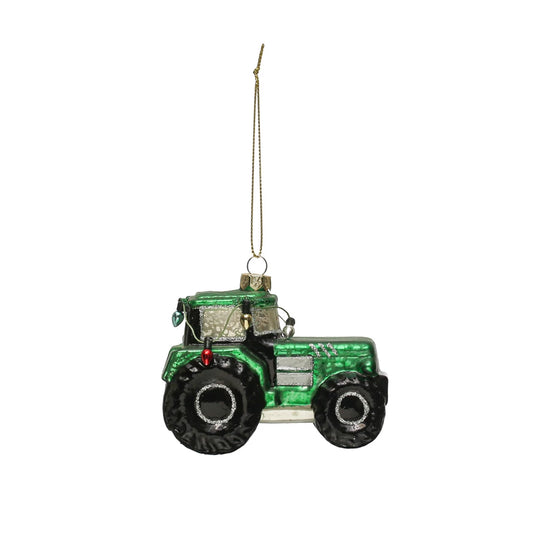Green Tractor Ornament no