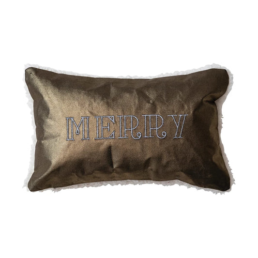 Metallic Merry Pillow