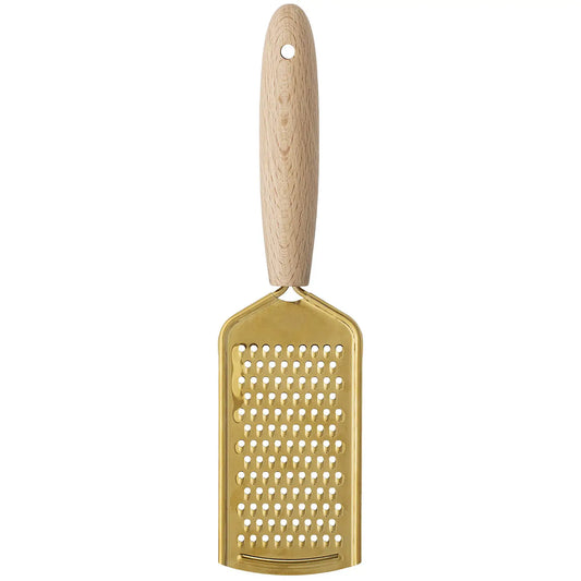 Brass Cheese Grater with Wood Handle