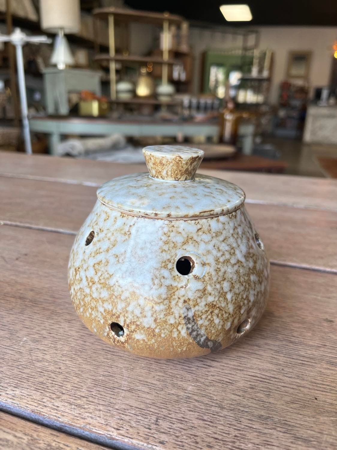 Stoneware Garlic Jar