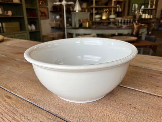12" Vintage Antique White Bowl