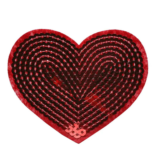 Red Sequin Heart Hair Clip